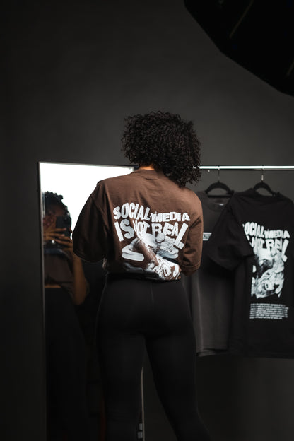 SHORT SLEEVE BROWN T-SHIRT